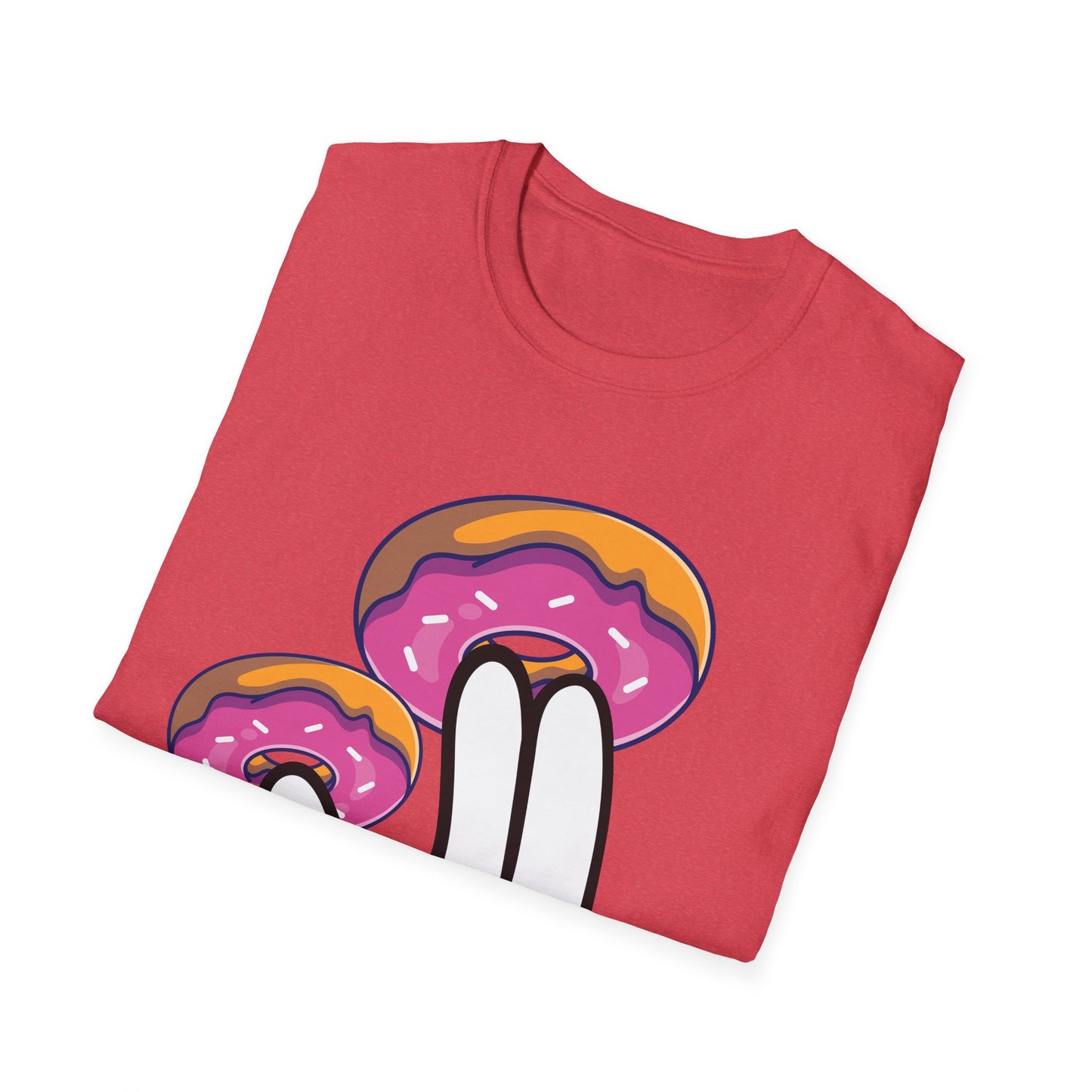 Funny Donuts with The Shocker Hand 2 and 1 Fingers Donut Lovers Humor Tshirt Men