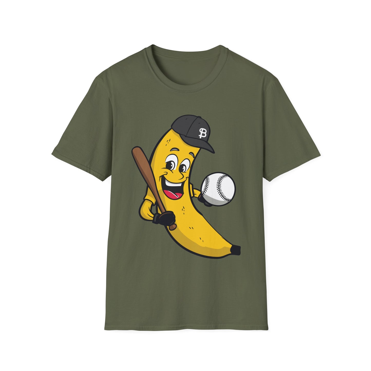 Funny Banana Playing Baseball Fruit Lover Baseball Player T-Shirt For Men Women T-Shirt