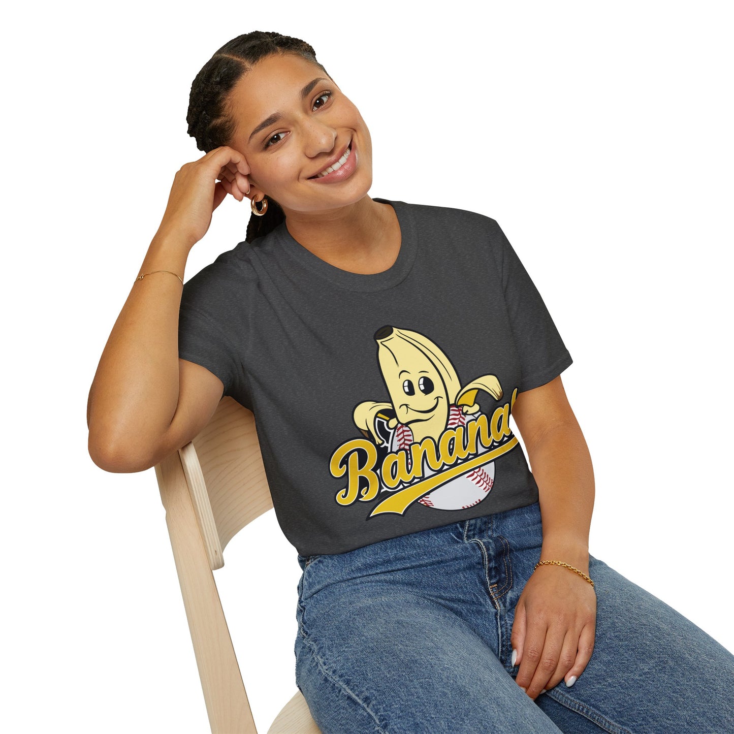 Funny Let's Go Bananas Baseball T-Shirt For Baseball Lovers Men Women T-Shirt