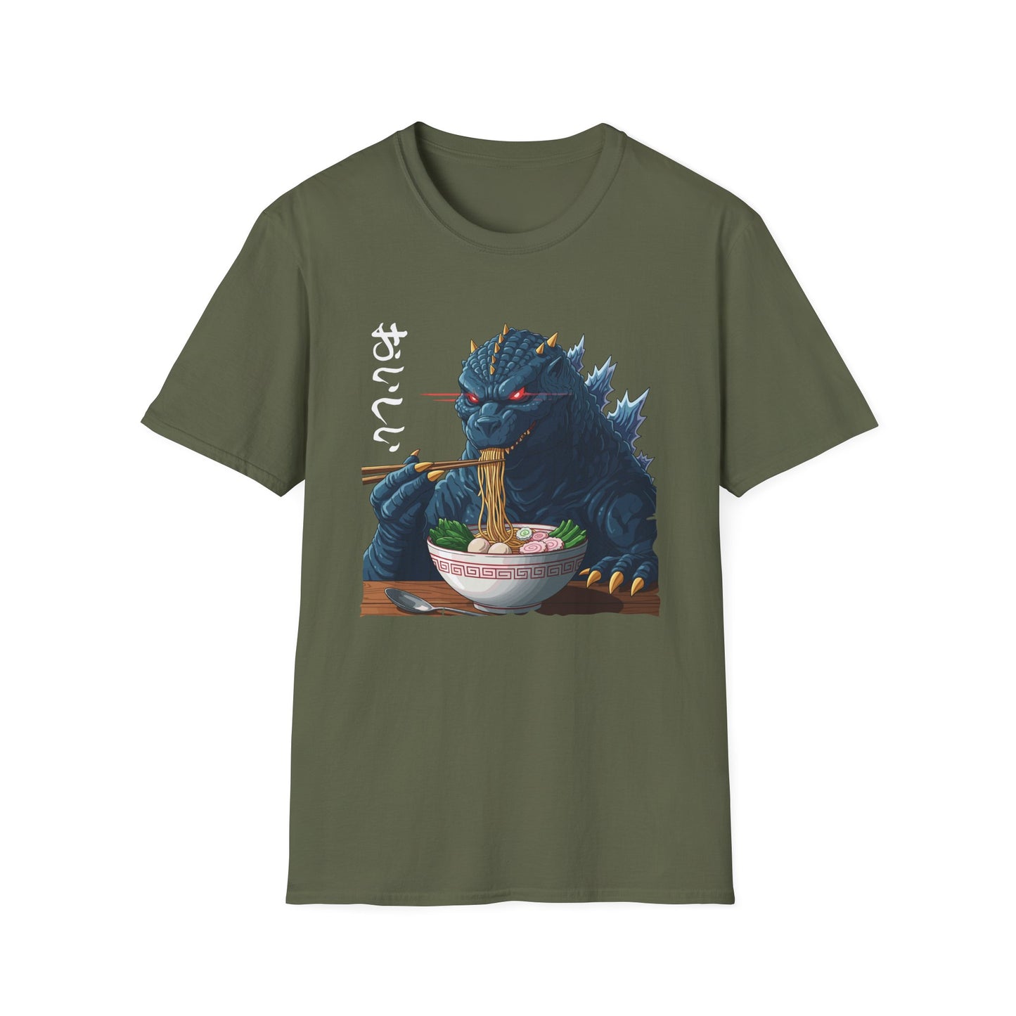 Funny Kaiju Eating Ramen Japanese Monster Lover Birthday T-Shirt