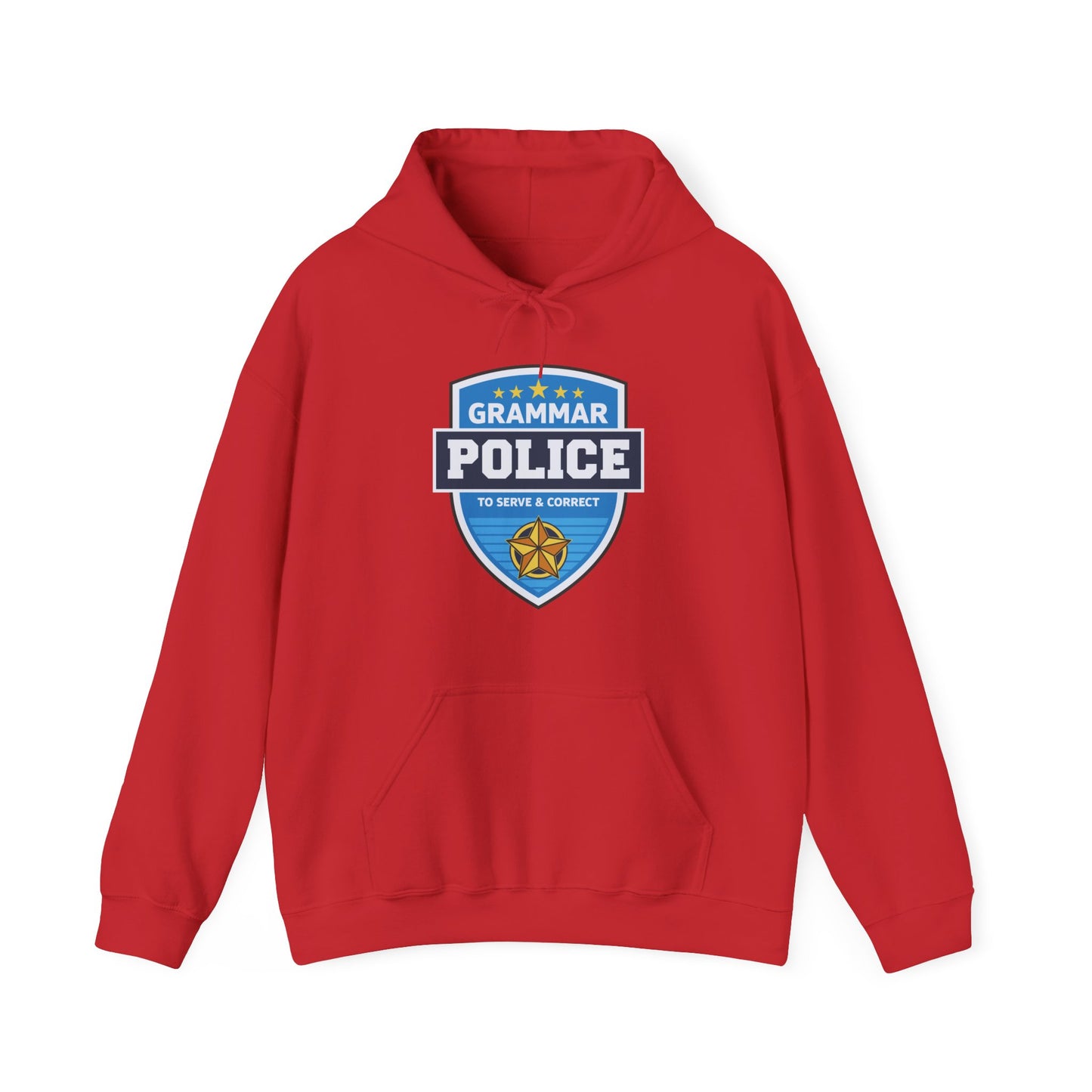 Grammar Police Badge To Serve and Correct Teacher Student Hoodie For Men Women