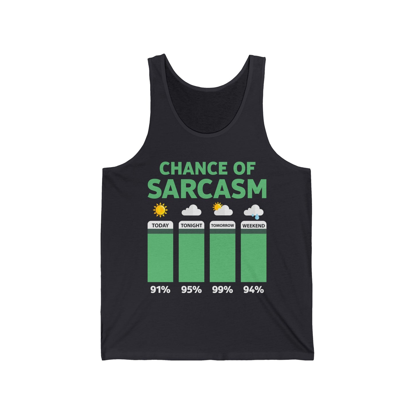 Chance Of Sarcasm Weather Funny Sarcastic Tank Top