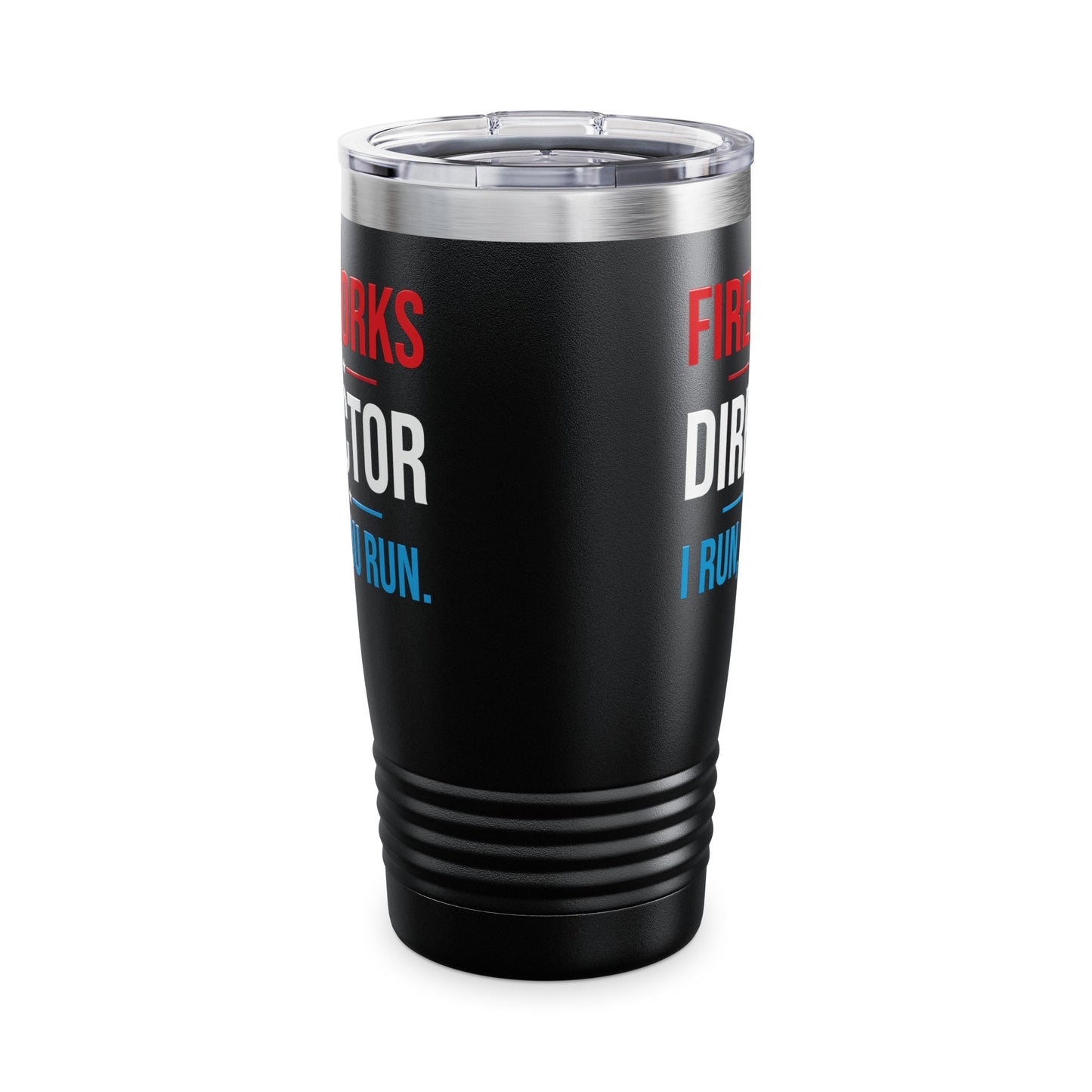 Funny Fireworks Director I Run You Run 4th Of July Retro Tumbler For Men Women