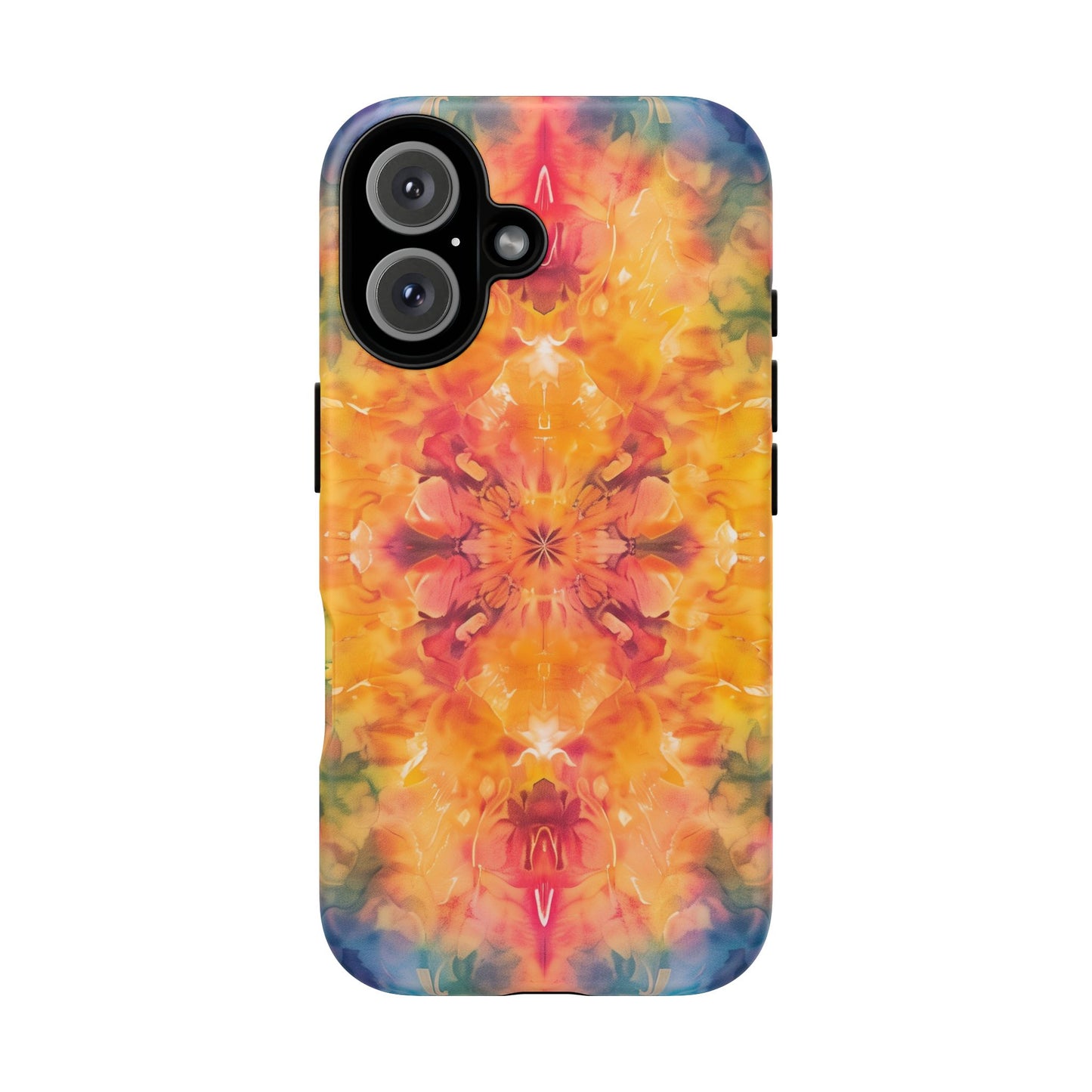 Tie-Dye Dream Pattern iPhone 13 14 15 16 Pro Max Plus Case Wireless Charging Compatible Tough Cases Protection, Magnetic Phone Case for iPhone Classic Series