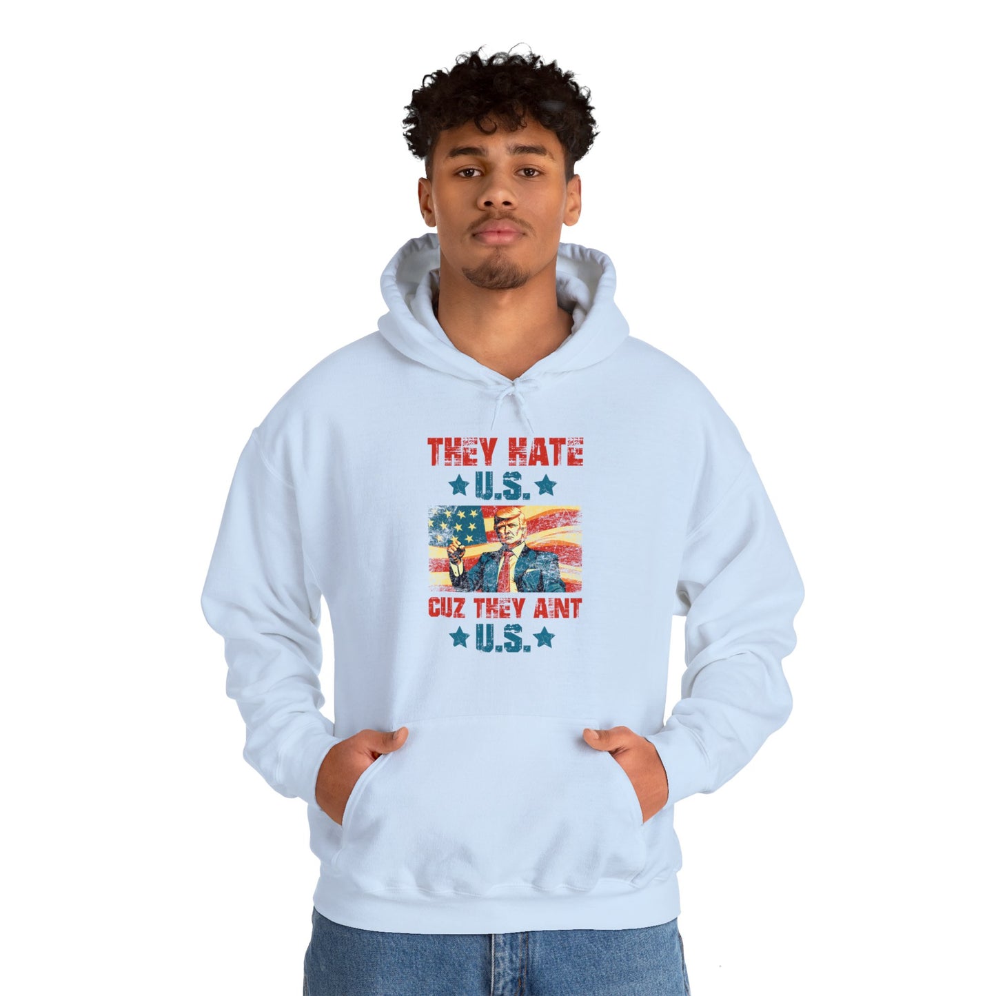 They Hate Us Cuz They Ain't Us Funny Trump 4th Of July 2024 Hoodie For Men Women Hoodie