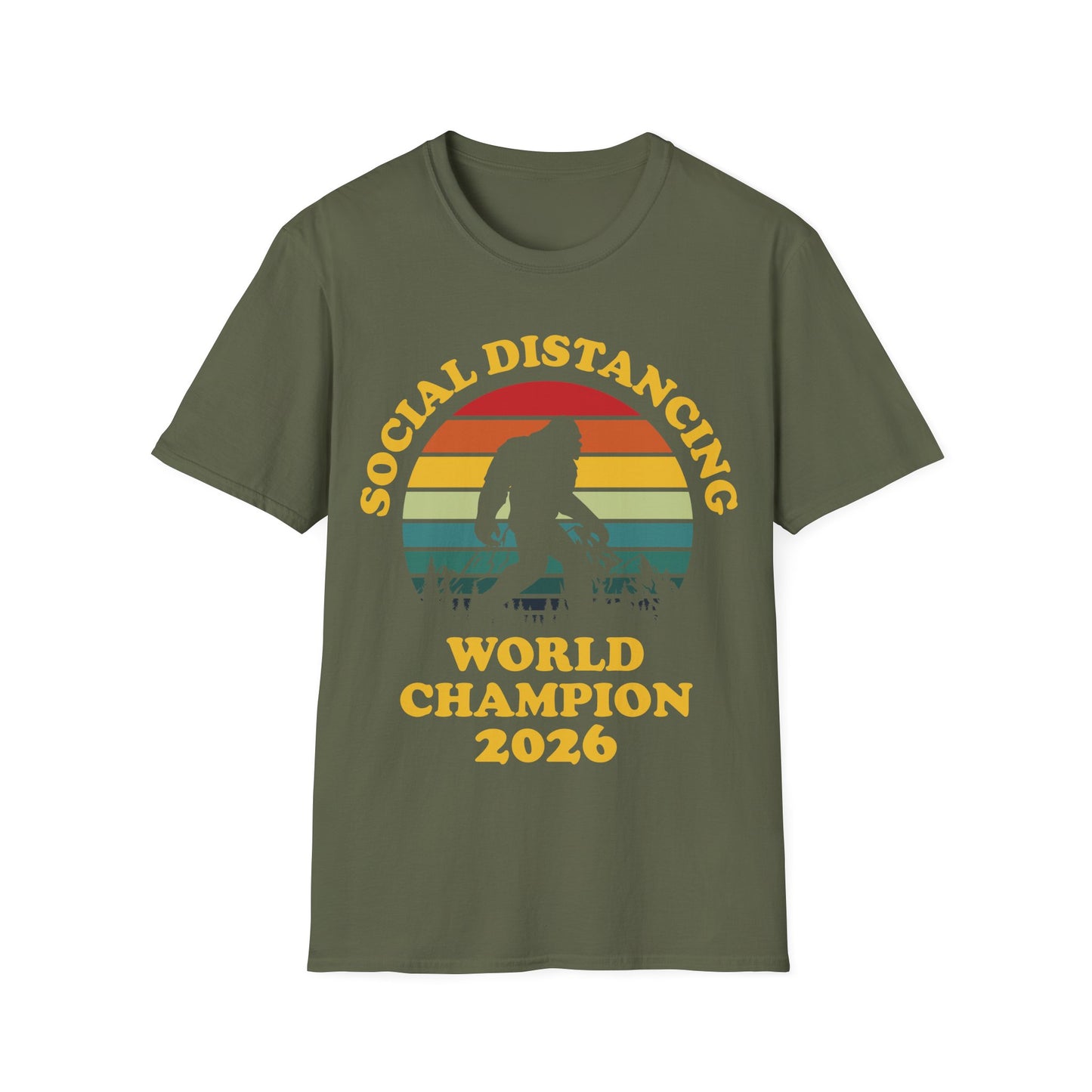 Bigfoot Social Distancing World Champion 2026 T-shirt For Men Women