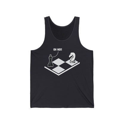 Funny Oh No Knight To Pawn Chess Player Gift Idea Board Game Tank Top For Men Women Tank Top