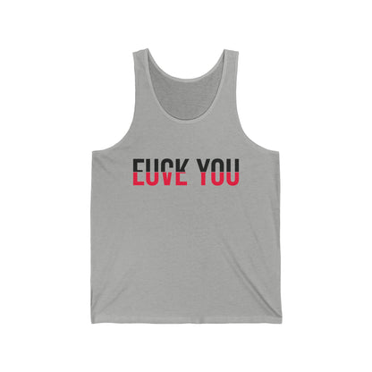 Love You FCK You Love and Hate Cross Word Tank Top for Men Women