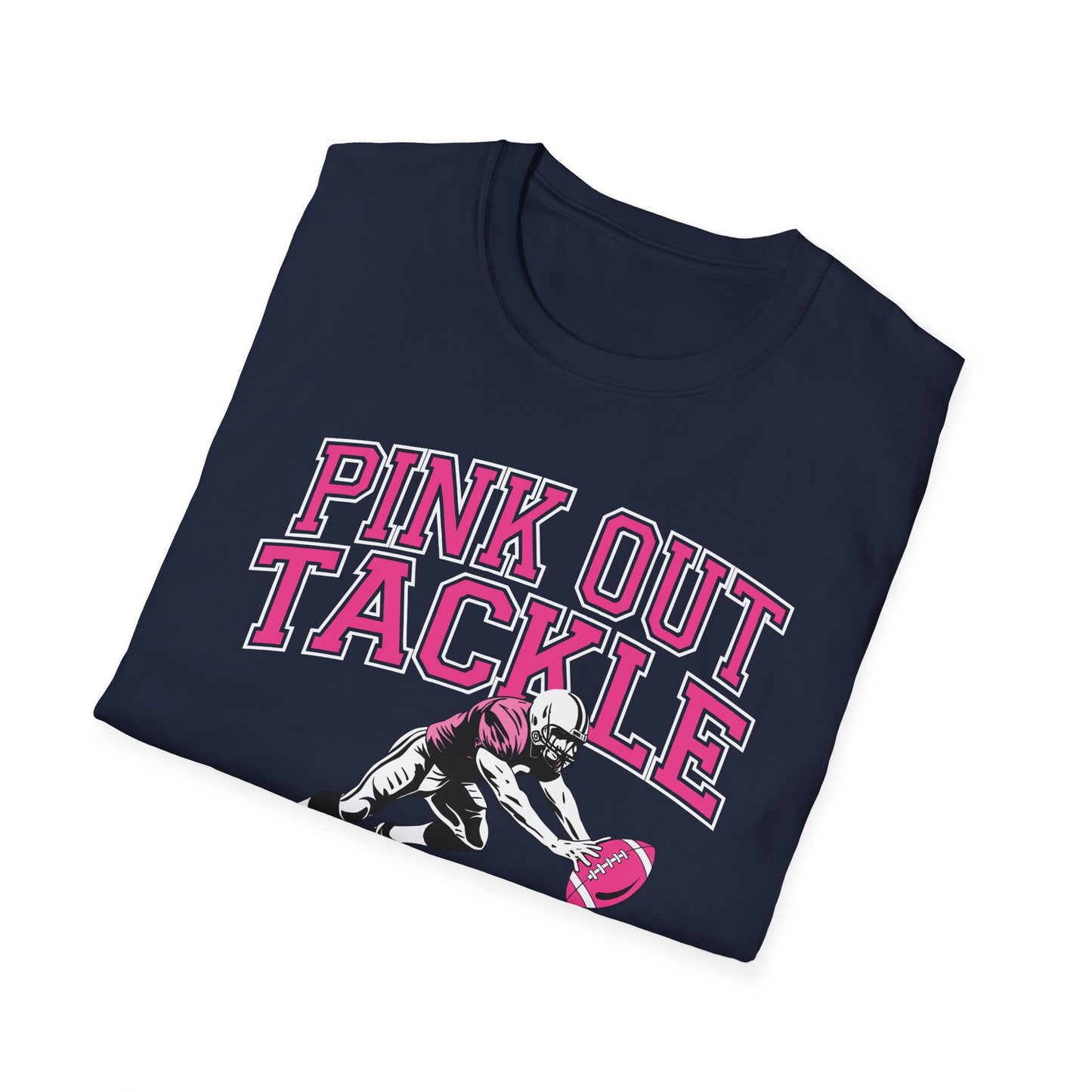 Funny Pink Out Tackle Breast Cancer Awareness American Football T-Shirt For Men Women