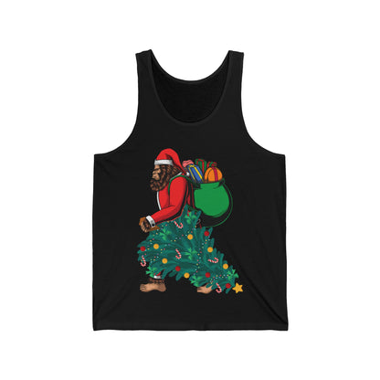 Bigfoot Santa Christmas Tree Lights Gifts Funny Xmas Sasquatch Tank Top For Men Women Tank Top