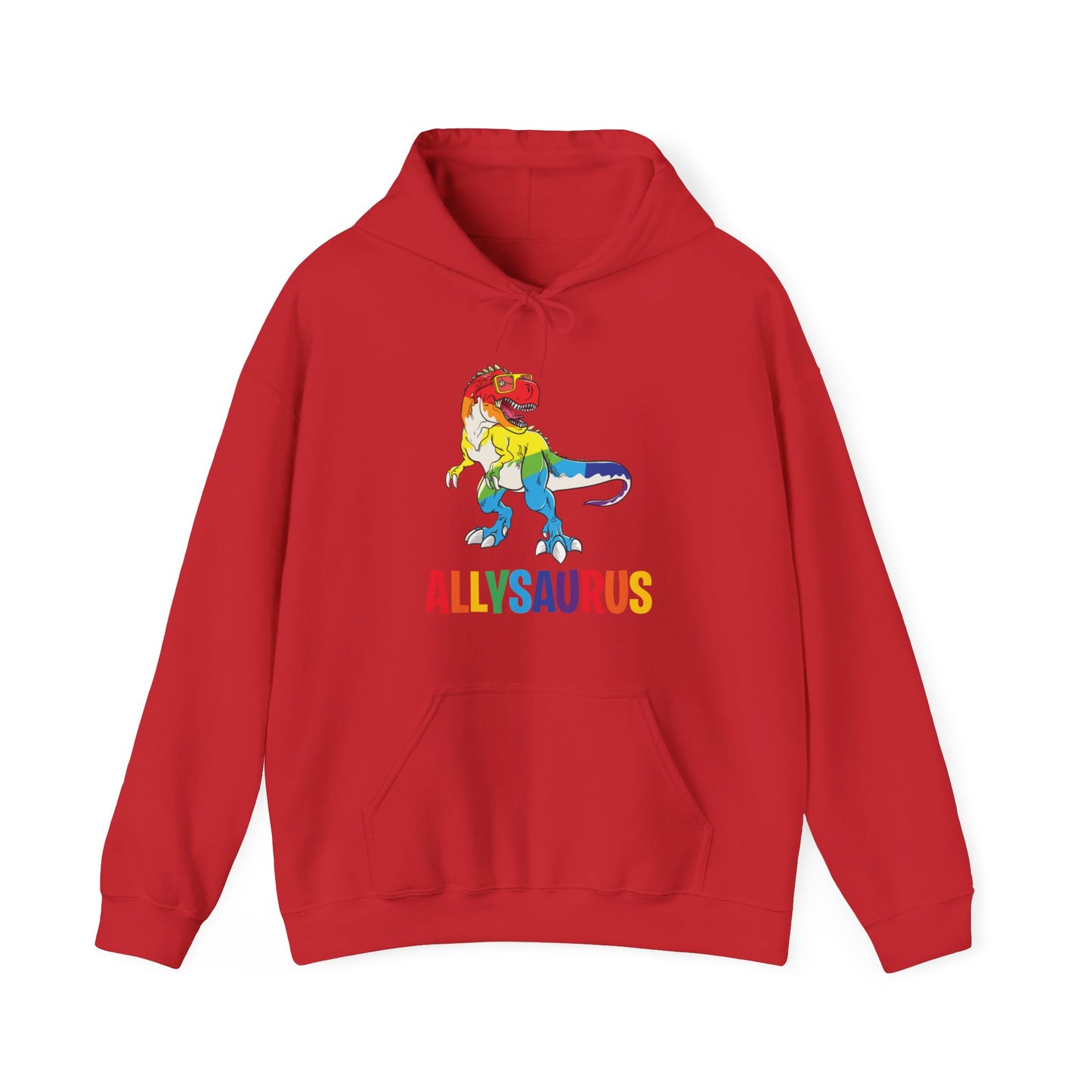 Allysaurus Dinosaur In Rainbow Flag For Ally LGBT Pride Gift Hoodie