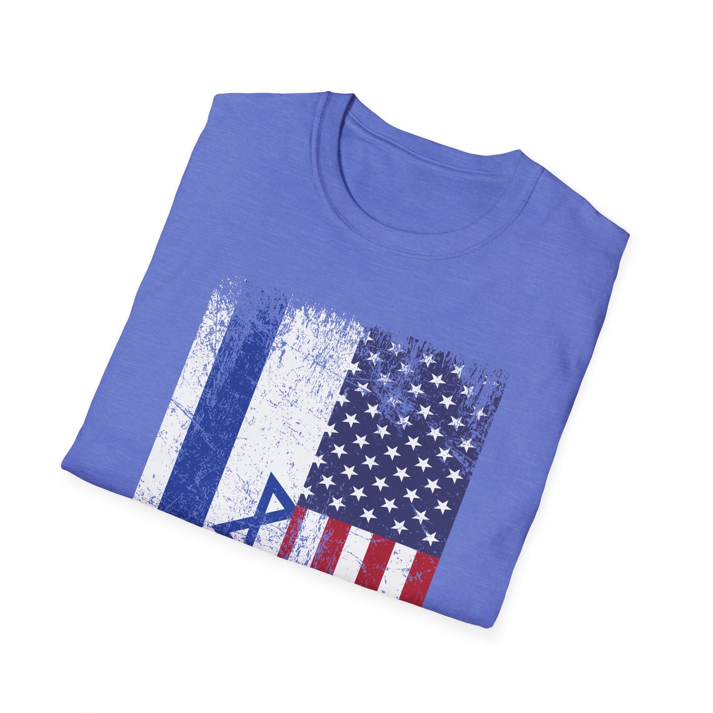 Israeli American USA Flag T-Shirt Pride Israel USA Shirt For Mwn Women