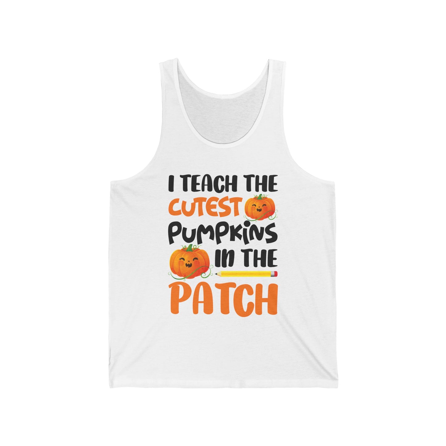 Funny I Teach The Cutest Pumpkins In The Patch Teacher Halloween Pumpkin Tank top For Men Women