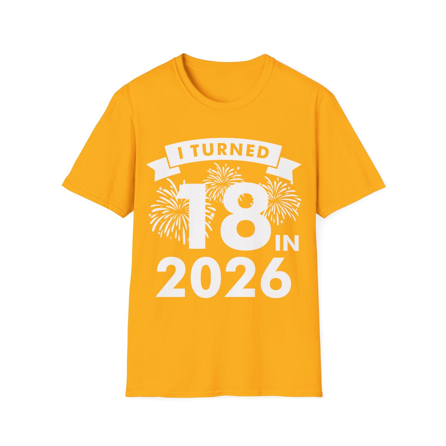 Funny I Turned 18 In 2026 18th Birthday Party Gift T-Shirt For Men Women