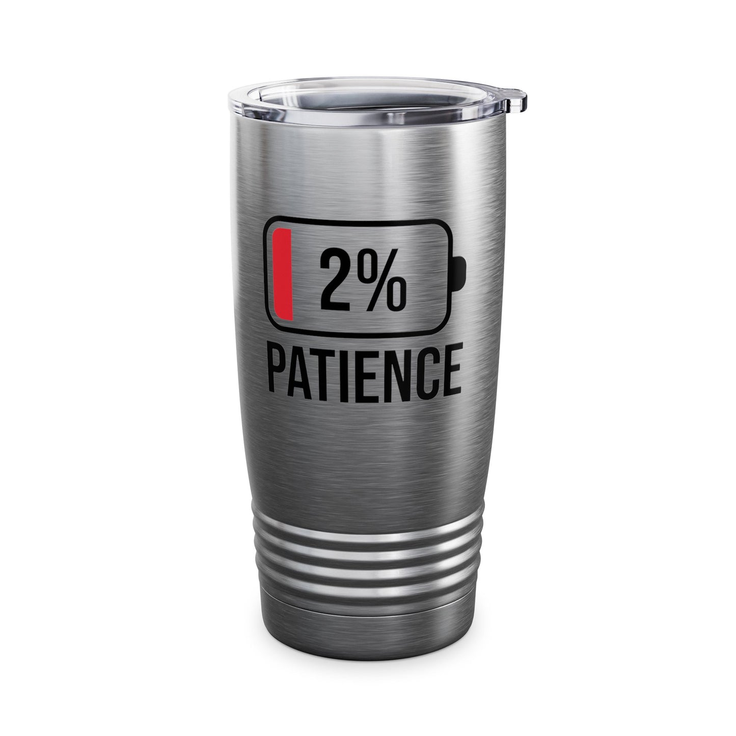 Patience 2% Battery Low Funny Waiting Tumbler For Men Women