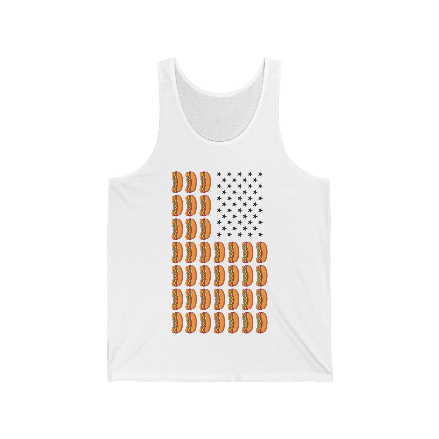 Funny Hot Dog American Flag Food Hotdog Lovers Tank Top For Men Women