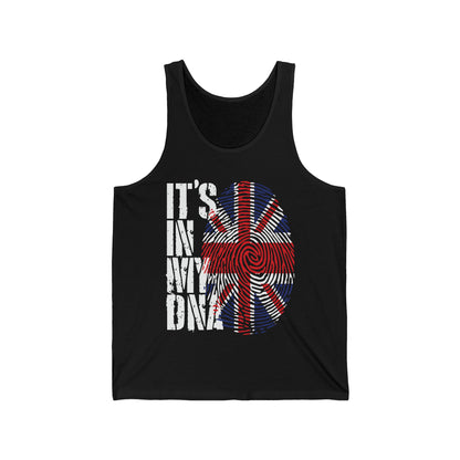 Funny Its In My DNA British Flag England UK Britain Union Jack Tank Top For Men Women Tank Top