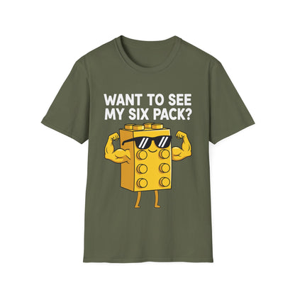 Want to See My Six Pack Bricks Lover Master Builder T-Shirt