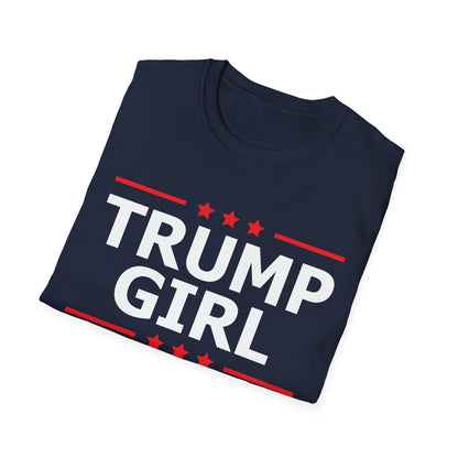 Cute Trump Girl Republican US Flag 2024 Vintage Vote T-Shirt