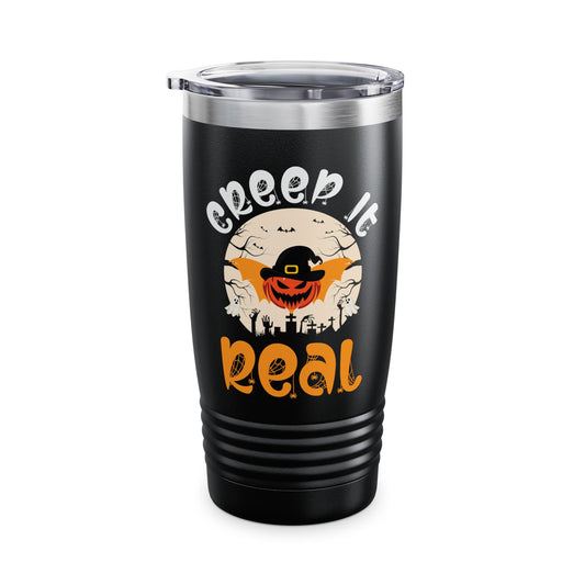 Funny Halloween Creep it Real Vintage Ghost Halloween Tumbler Men Women