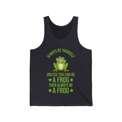 Frog Always Be Yourself Retro Vintage Men Women Amphibian Tank Tops