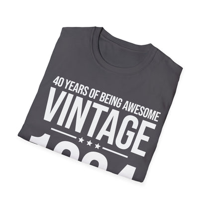 40 Year Old Gifts Vintage 1984 40 Years Awesome 40th Birthday T-Shirt