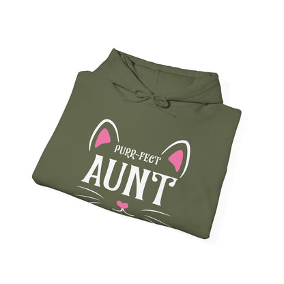 PURR-FECT Aunt Funny Cat Lover Cute Funny Kitten Hoodie Gift For Men Women Hoodie