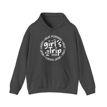 Girl's Trip 2026 Memories Friends Trip Matching Vacation Hoodie For Women