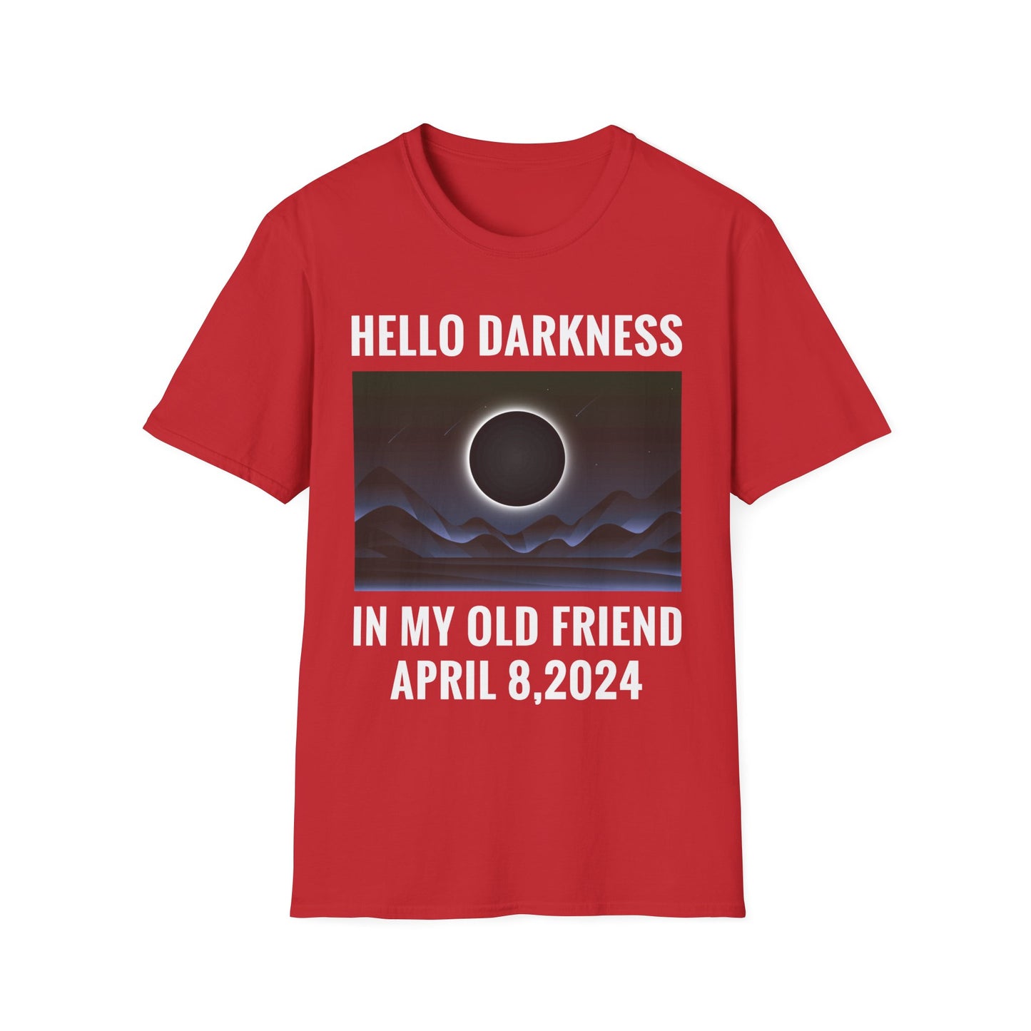 Funny Hello Darkness My Old Friend Solar Eclipse April 08, 2024 T-Shirt for Men Women