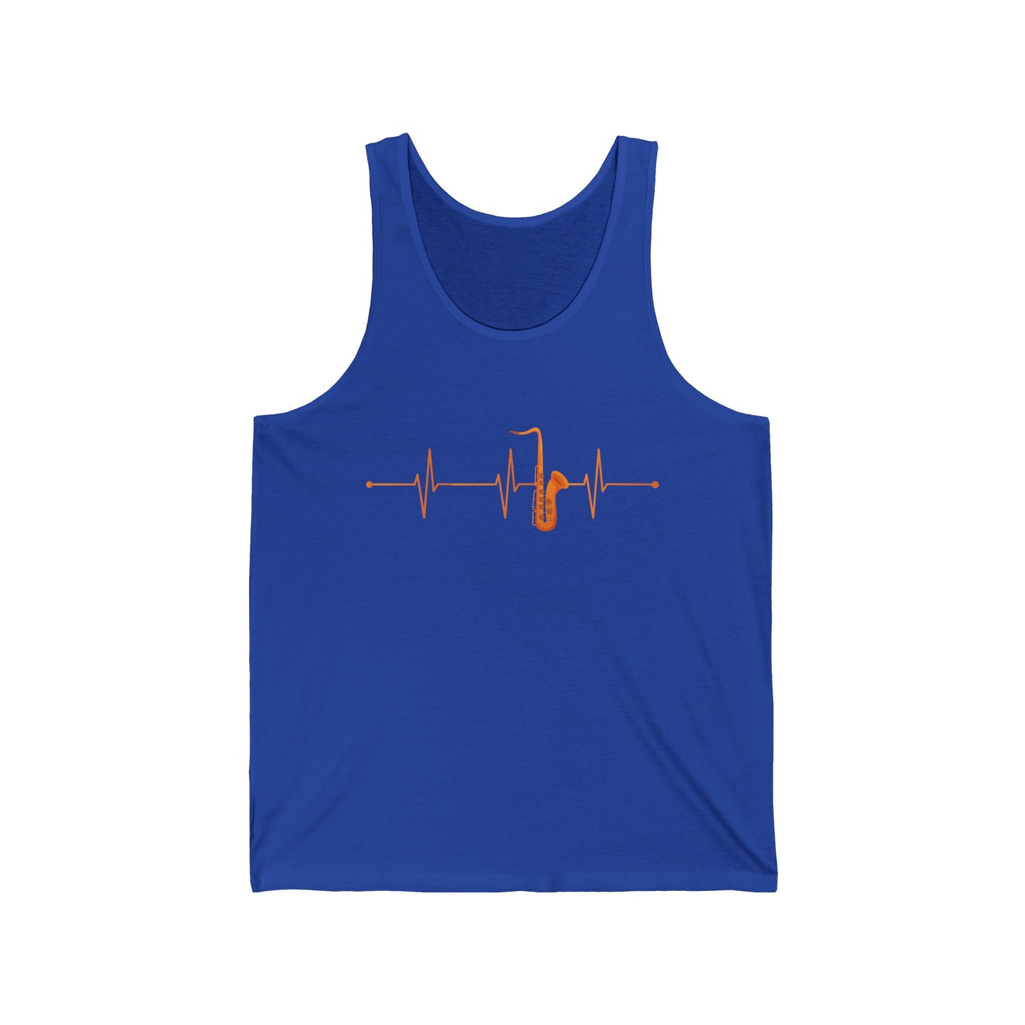 Funny Saxophone Heartbeat Tank Tops , Saxophone Player Music Lovers Tank Tops