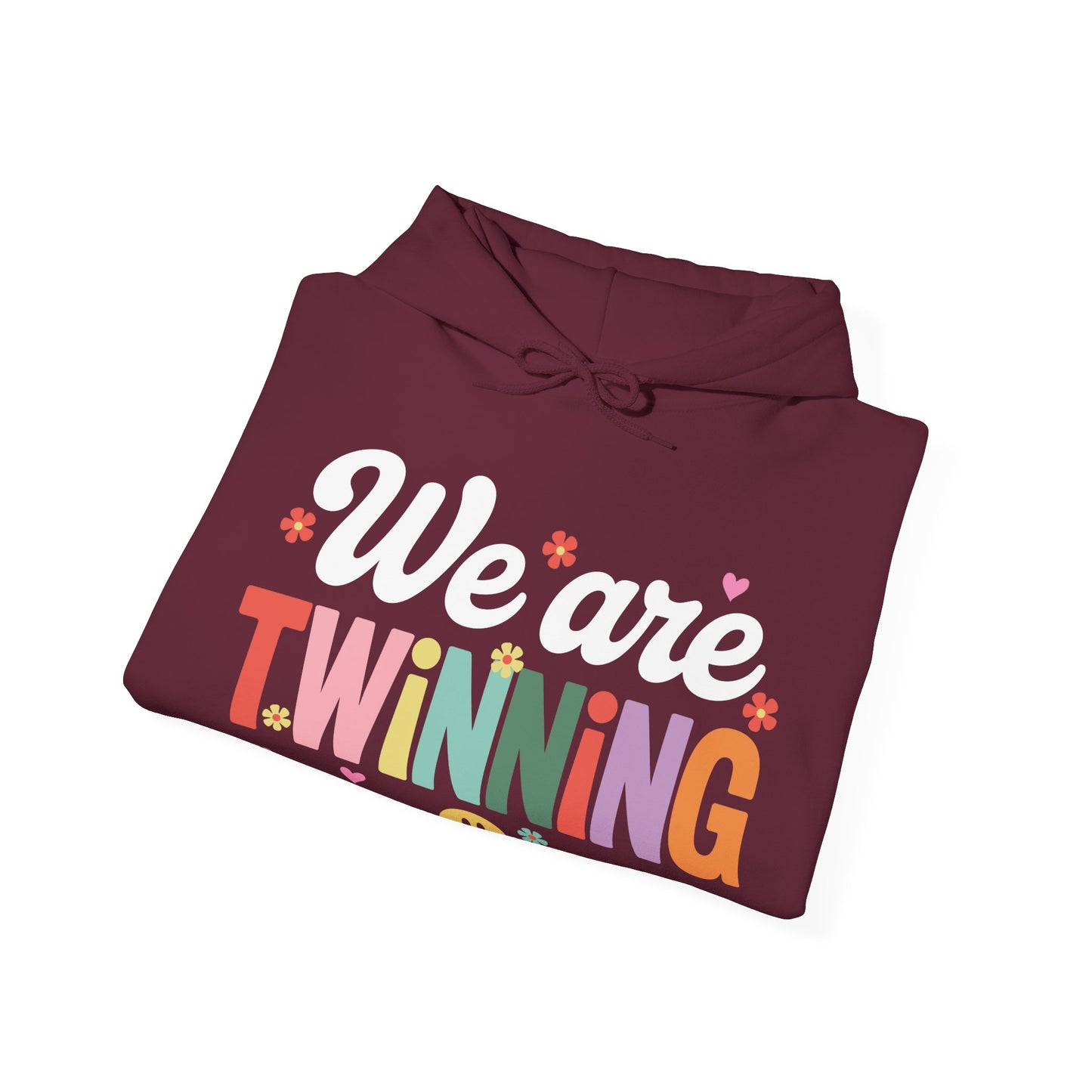 We're Twinning With My Bestie Twin Day Spirit Week Retro 70s Hoodie For Men Women