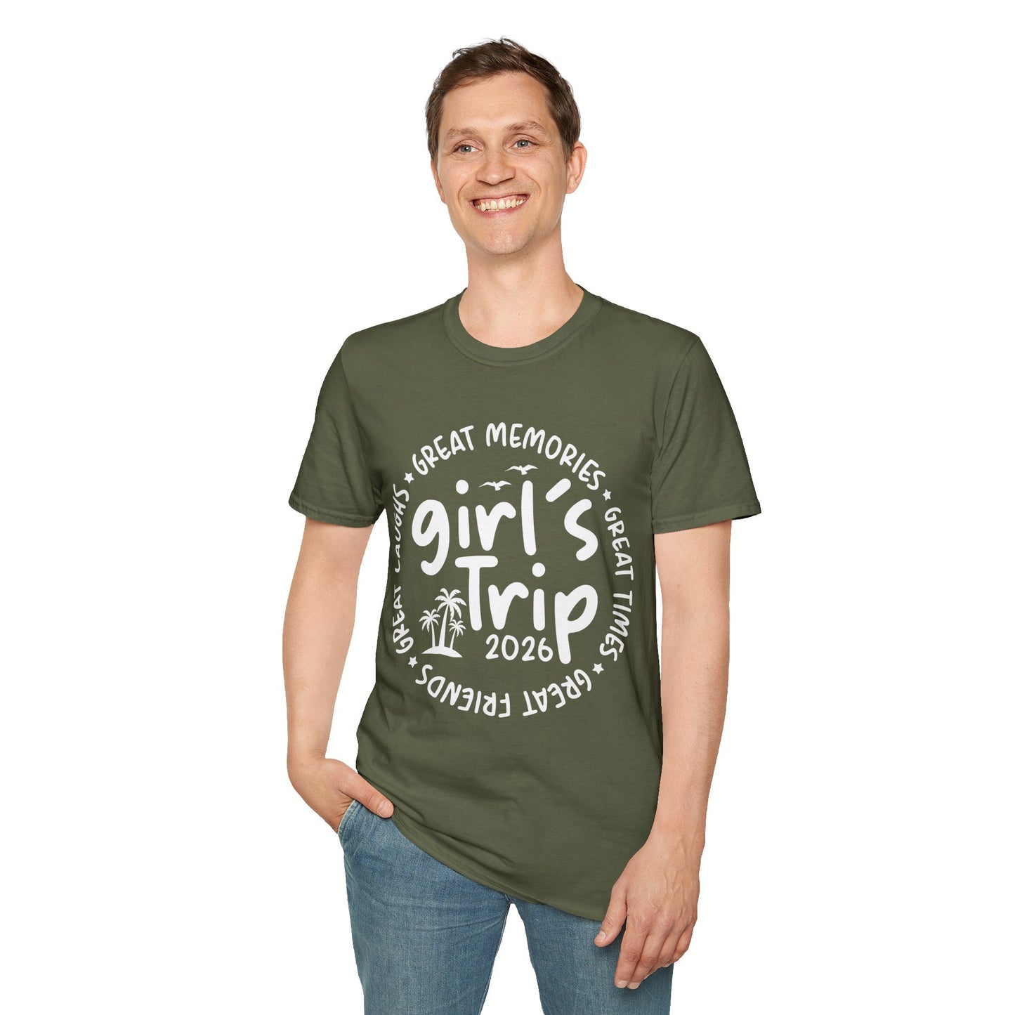 Girl's Trip 2026 Memories Friends Trip Matching Vacation T-Shirt For Men Women T-Shirt