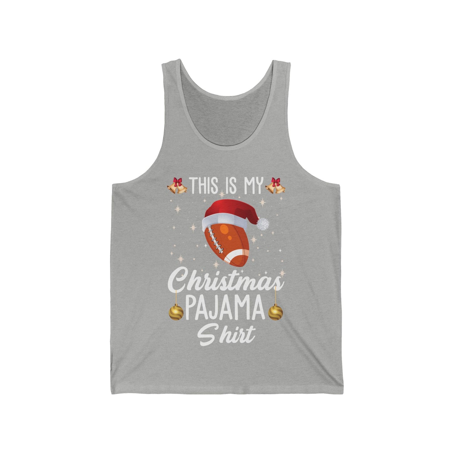 Funny This Is My Christmas Pajama Tank Gift For Football Lover Xmas Tank Top Men Women
