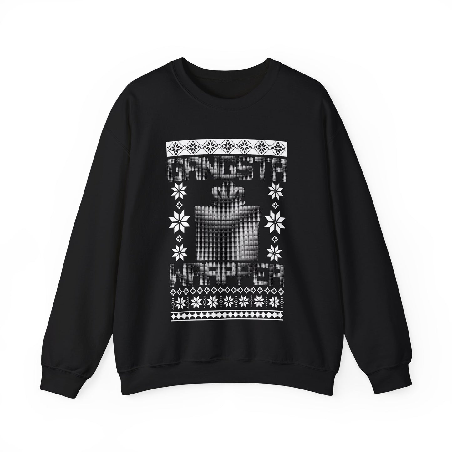 Gangsta Wrapper Funny Ugly Christmas Sweater Women Jumper Sweatshirt