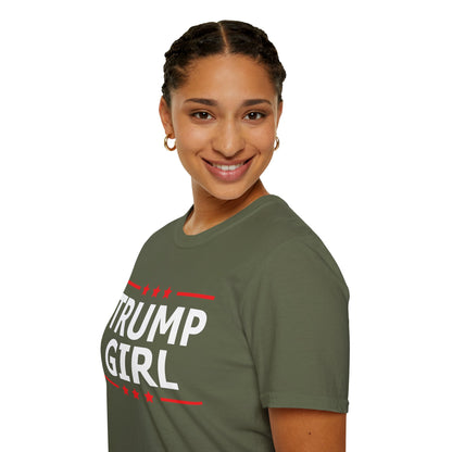 Cute Trump Girl Republican US Flag 2024 Vintage Vote T-Shirt
