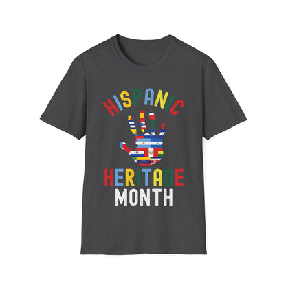 Hispanic Heritage Month Hand Flags Countries  T-Shirt Men Women Kids