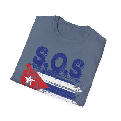 SOS Cuba Cuban Flag Shirt Man Cuban T-Shirt for Men Women