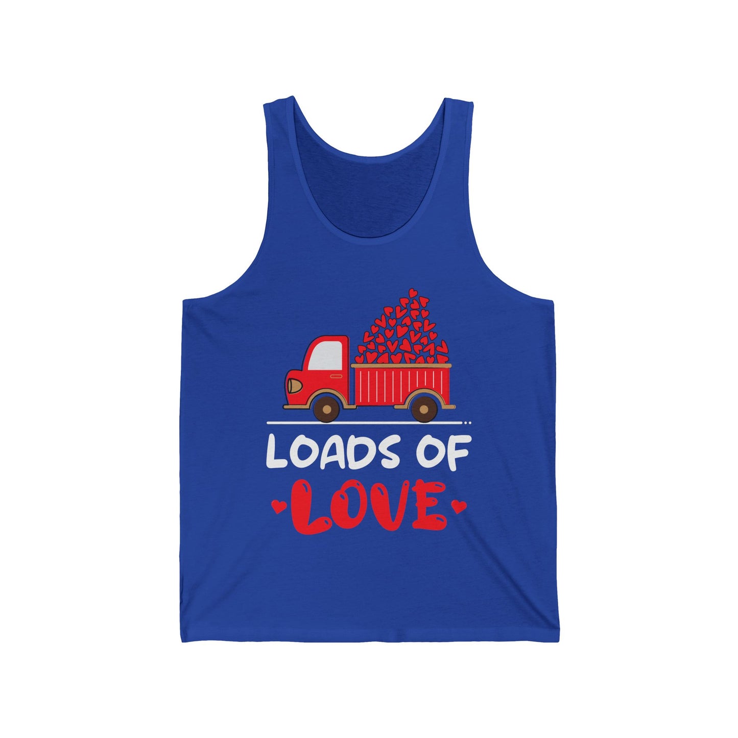 Funny Loads of Love Tractor Cute Valentines Day Truck Tank Top