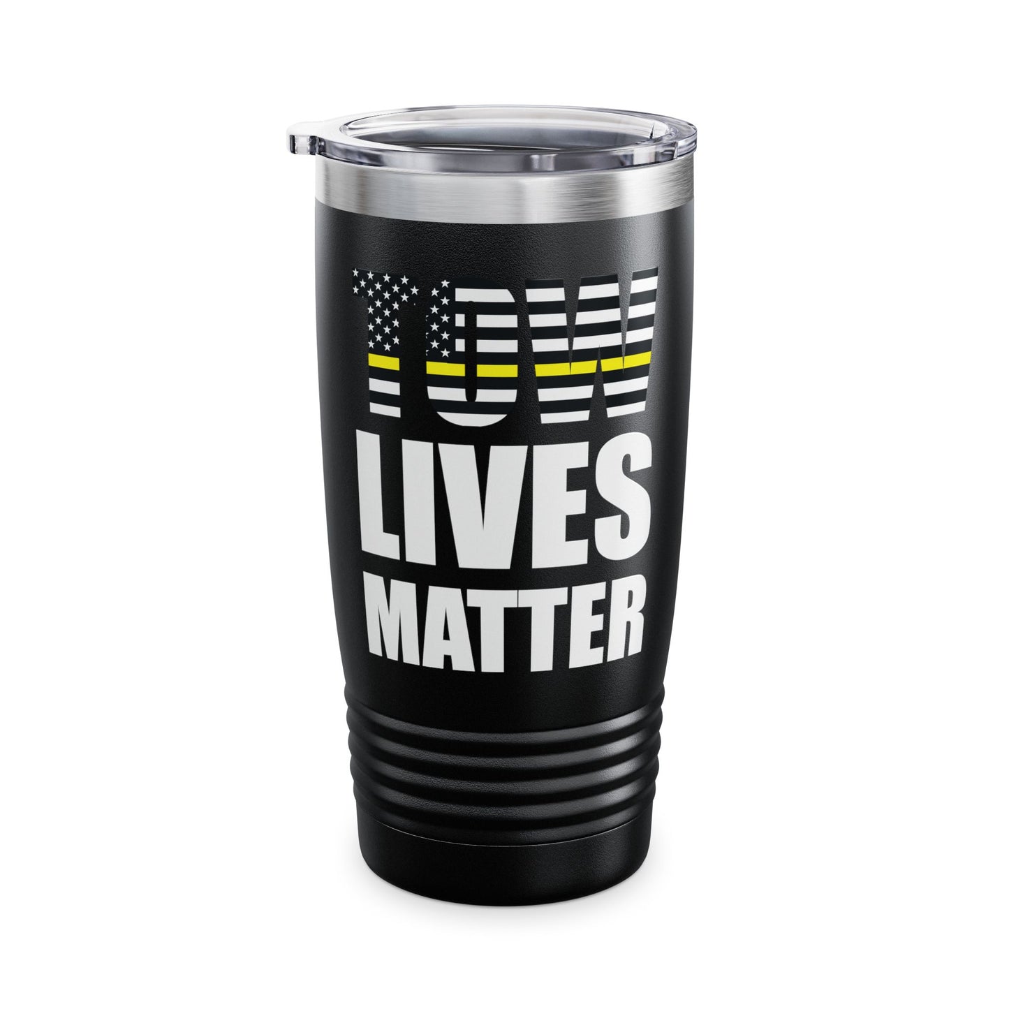 Tow Lives Matter Thin Yellow Line Tow Truck Driver Birthday Gift Tumbler Men