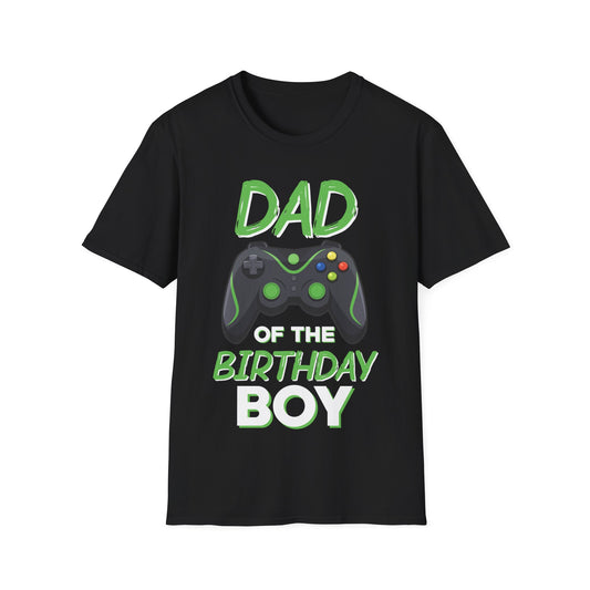 Dad of The Birthday Boy Video Gaming Gamer Birthday Party T-Shirt for Men