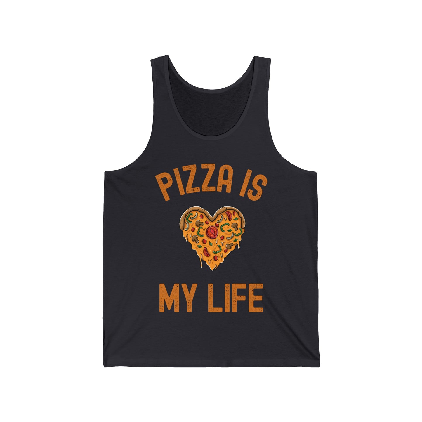 Funny Pizza is My Life Food Lovers Foodie Tank Tops For Men Women