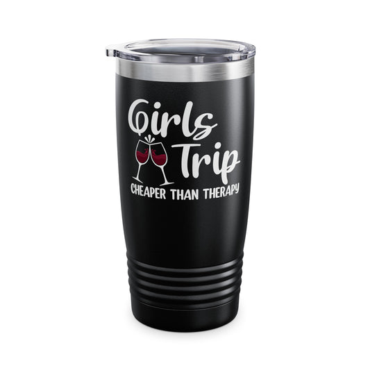 Funny Girls Trip Cheaper Than Therapy Beach Vacation Party Tumbler For Women