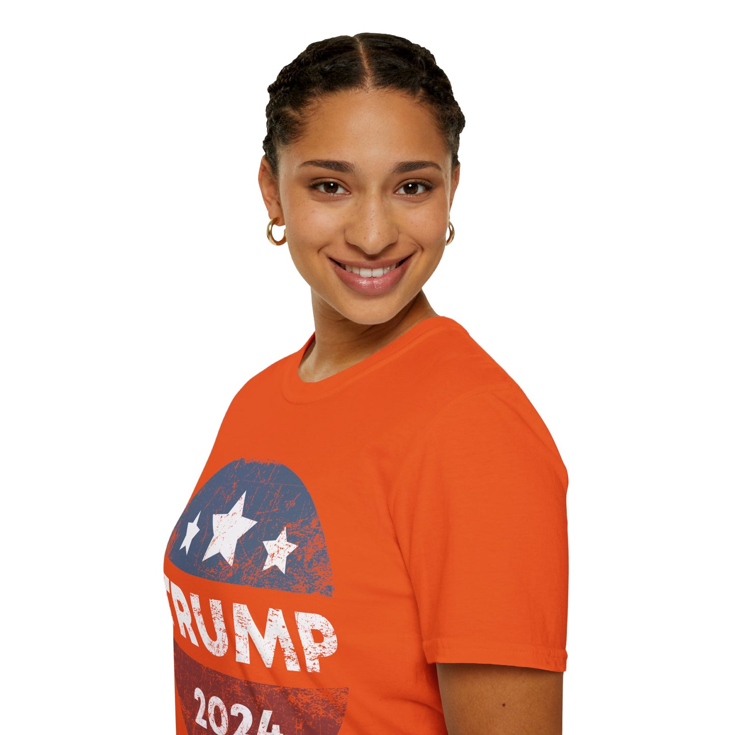 Trump 2024 Retro Campaign Button Re Elect President Trump T-Shirt For Men Women T-Shirt