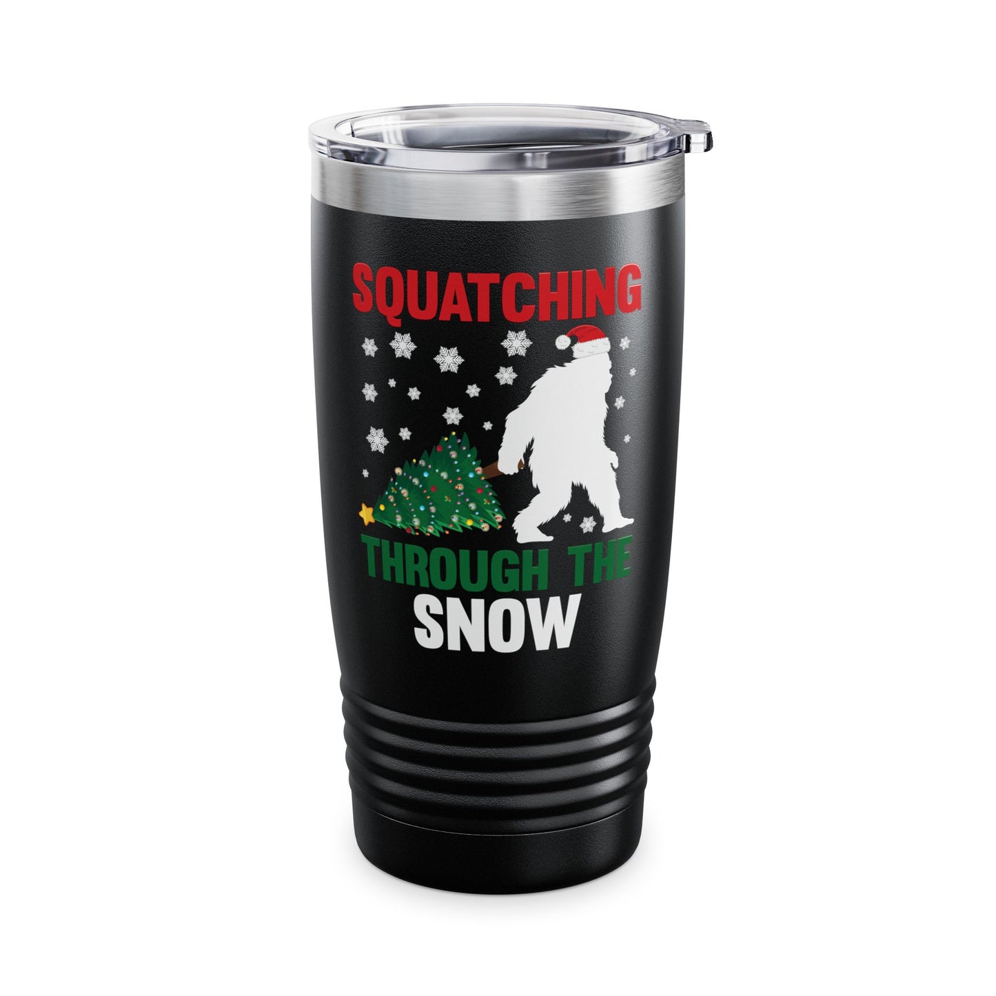 Squatching Through The Snow Funny Bigfoot Christmas Sasquatch Tumbler