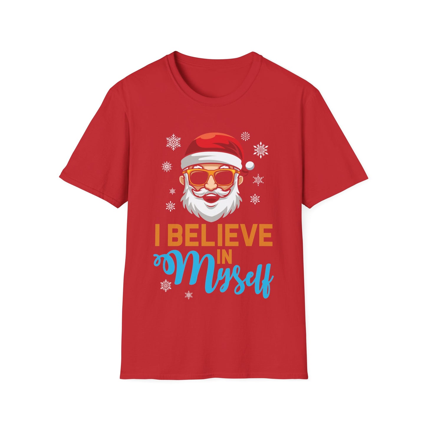 I Believe In Myself Santa Claus Funny Christmas Santa Xmas T-Shirt