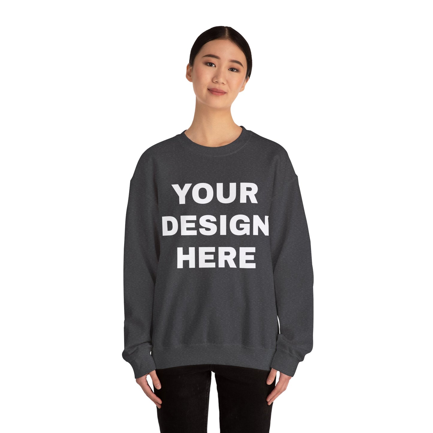 Custom Text Personalized Your Design on Unisex Heavy Blend™ Crewneck Sweatshirt