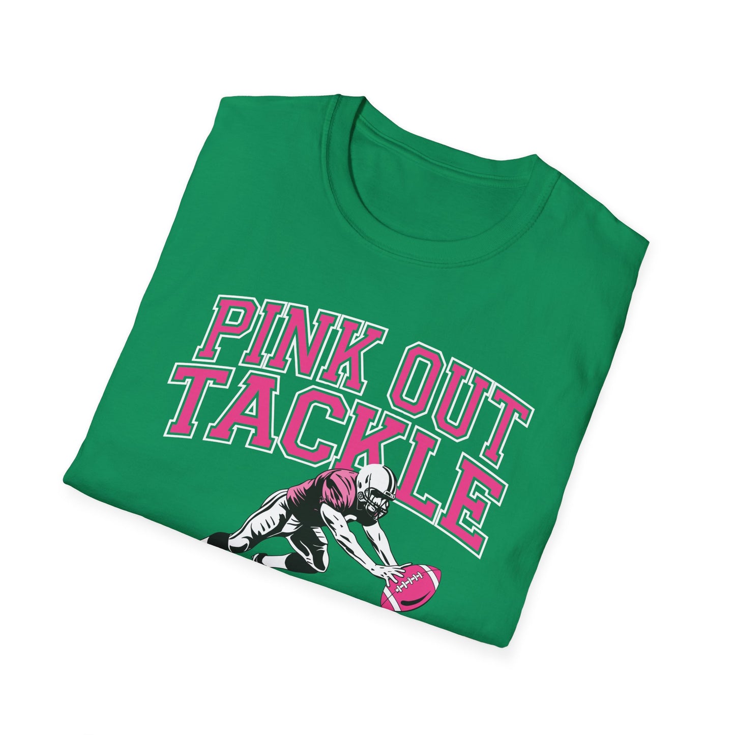 Funny Pink Out Tackle Breast Cancer Awareness American Football T-Shirt For Men Women