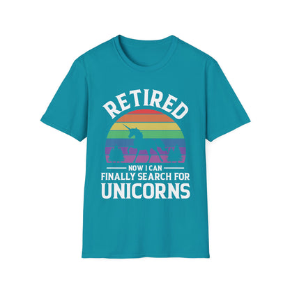 Funny Humor Retired Retirement Unicorn Grandpa Grandma Tshirt Men Women