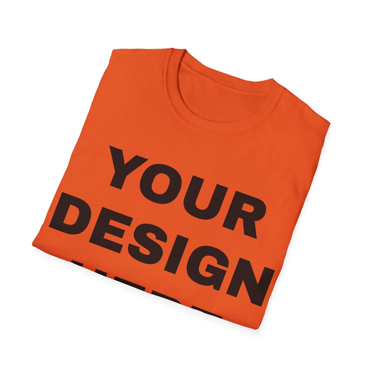 Custom Text Personalized Your Design on Unisex Softstyle T-Shirt