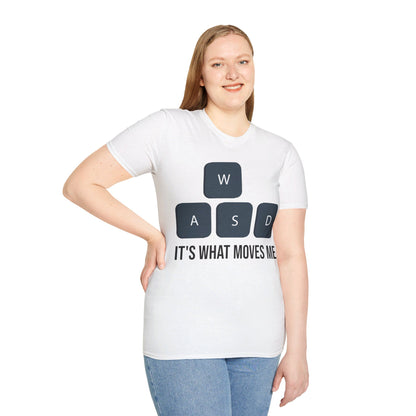 WASD It's What Moves Me Funny Computer Video Games Gamer PC Gaming T-Shirt